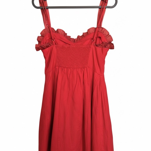Free People Midnight Magic Mini Dress in red dahlia SMALL - Picture 2 of 4